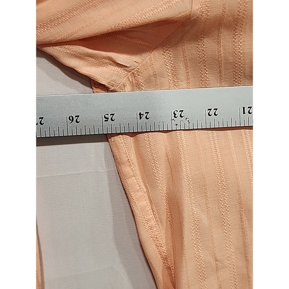 Tommy Bahama Shirt Mens XL Long-sleeve‎ Linen/Cotton Peach, Button-up Pockets - Picture 8 of 9
